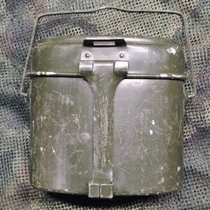 Vintage German Army Mess Kit Survival Camp Hunter Emergency Eating Boil Pot